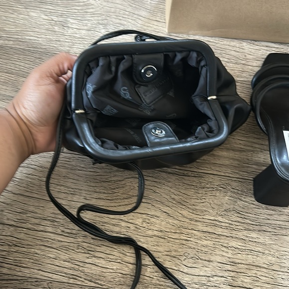 Steve Madden Black Strappy Heels and Clutch Set - Picture 7 of 9